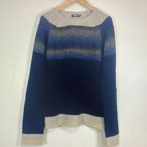 Antony Morato Blue and Cream Gradient Sweater
